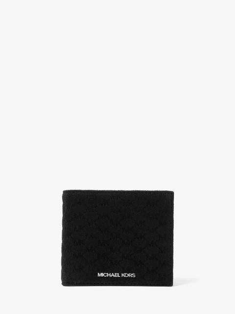 MICHAEL KORS Cooper Logo Debossed Polyester Microsuede Wallet