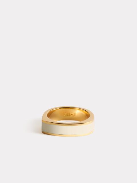 Totême Signature ring ecru/gold
