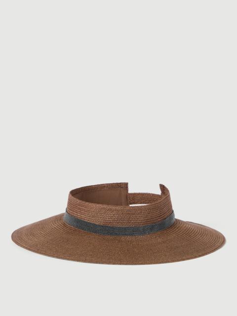 Brunello Cucinelli Hemp visor with precious band