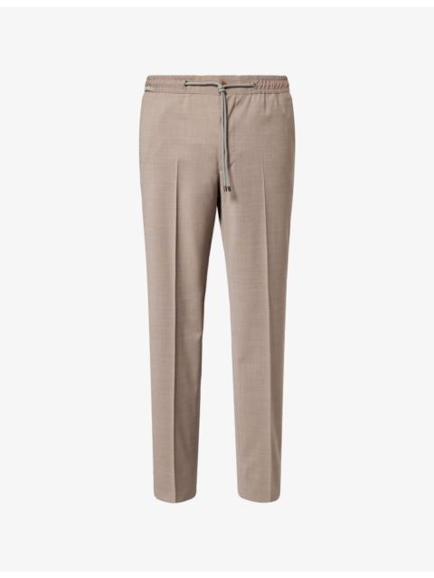 CORNELIANI Slim-Leg Drawstring Wool Trousers
