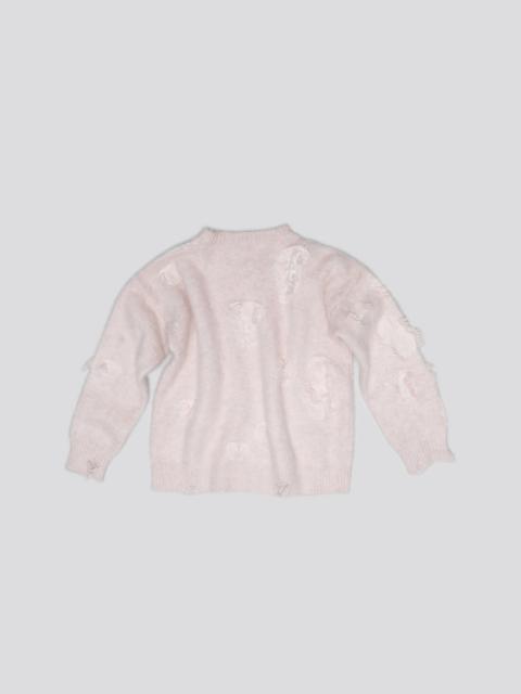 SHRUNKEN DECONSTRUCTED CREWNECK - LIGHT PINK