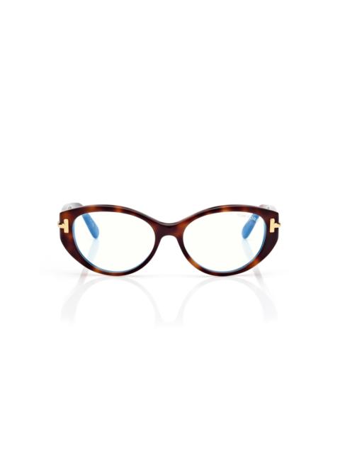 TOM FORD ICON BLUE BLOCK OVAL OPTICALS