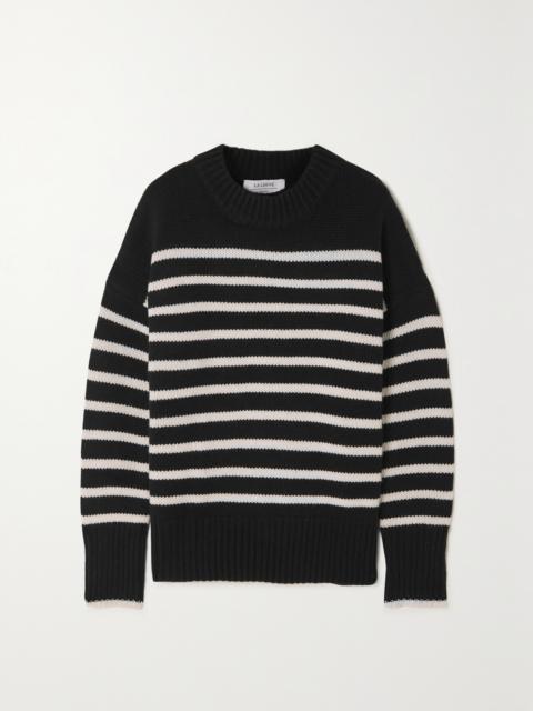 LA LIGNE Marin Striped Wool And Cashmere-blend Sweater