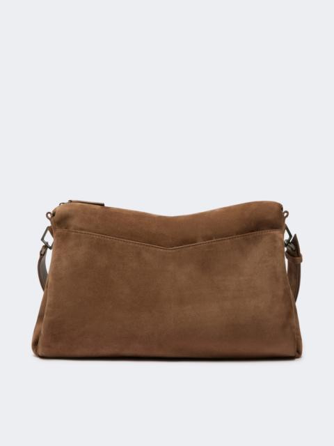Max Mara SKIPPERBELT Split calfskin crossbody bag - HAZELNUT BROWN