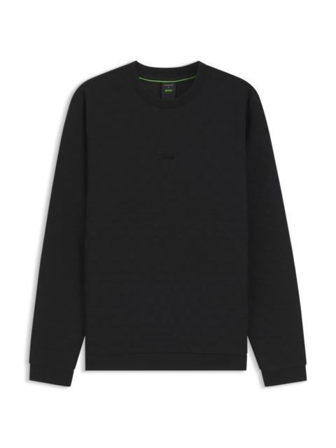 BOSS PORSCHE X BOSS SWEATSHIRT WITH PASHA CHECK JACQUARD