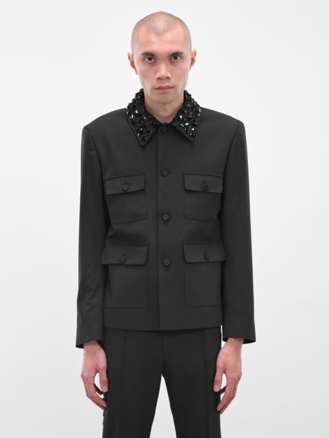 ERNEST W. BAKER Swarovski Crystal Tailored Utility Jacket