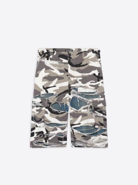 BALENCIAGA Trompe-l'oeil Shorts in Grey