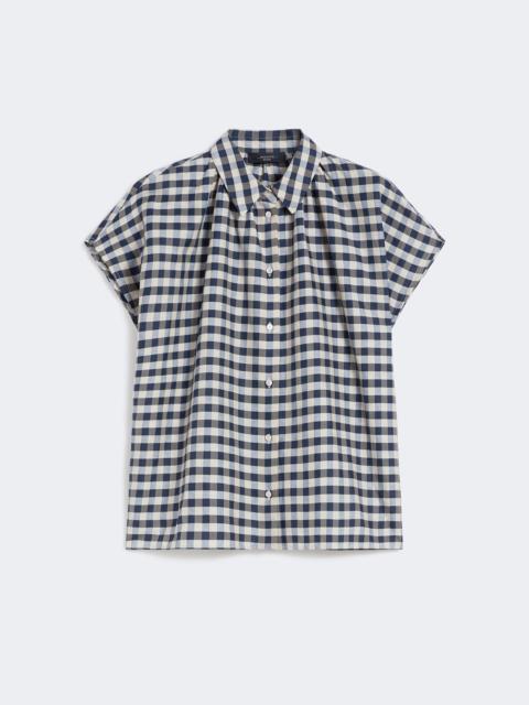 WEEKEND Max Mara Cotton and ramie batavia shirt - NAVY