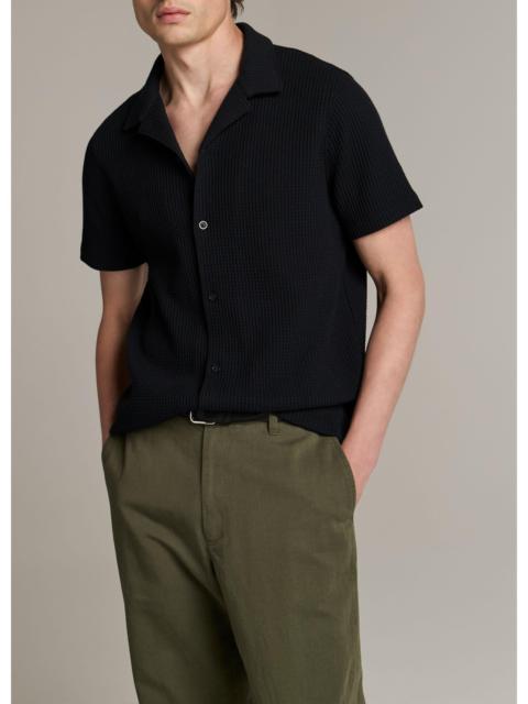 Vince Macro-Waffle Cotton-Blend Cabana Shirt