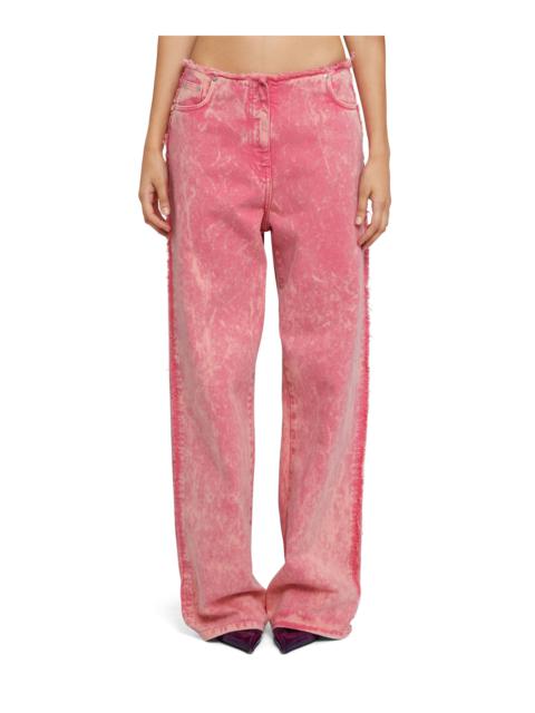 MSGM "Waistless" Bull pants with straight legs and "marble" processing