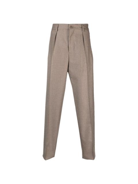 high-waist cashmere tapered trousers