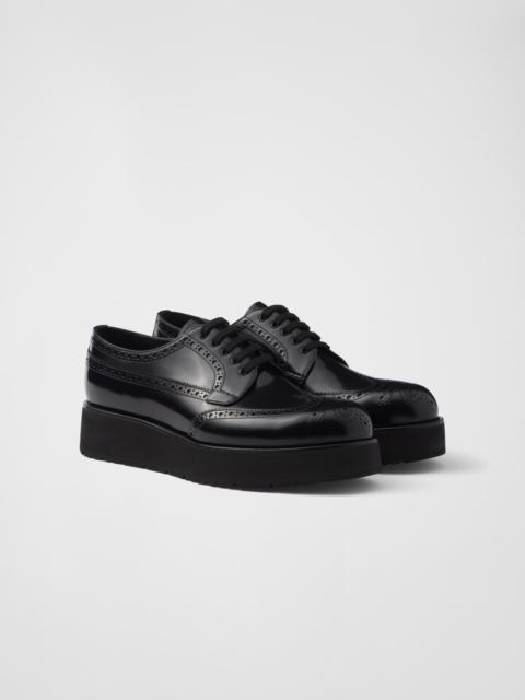 Prada Brushed leather derby brogues