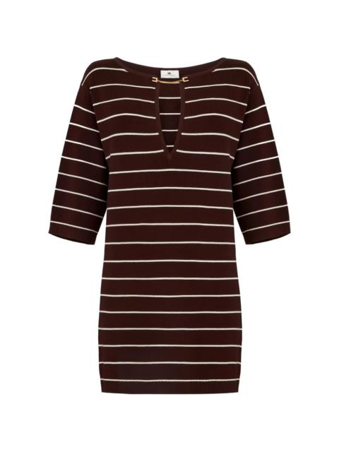 ELISABETTA FRANCHI striped mini dress