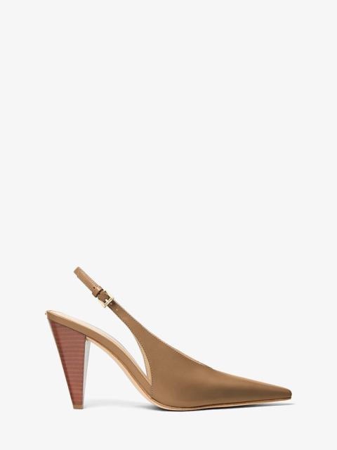MICHAEL KORS Electra Leather Slingback Pump