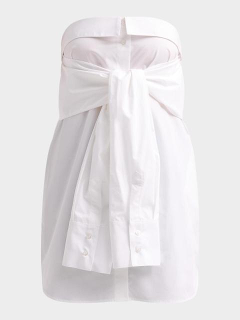 GIUSEPPE DI MORABITO Strapless Tie-Waist Shirt