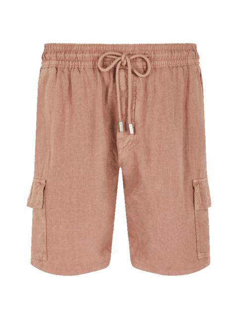 Vilebrequin Men Linen Bermuda Shorts Natural Dye