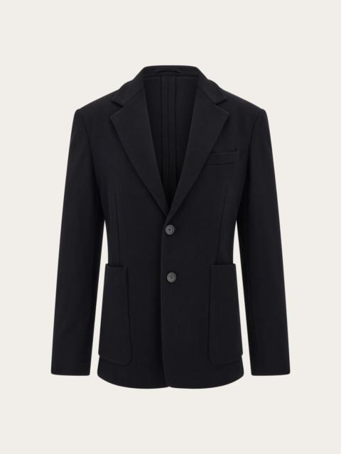 FERRAGAMO Single breasted jersey blazer