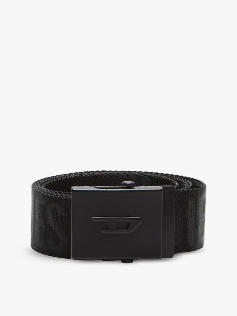 B-Diesel Ind logo-motif woven tape belt