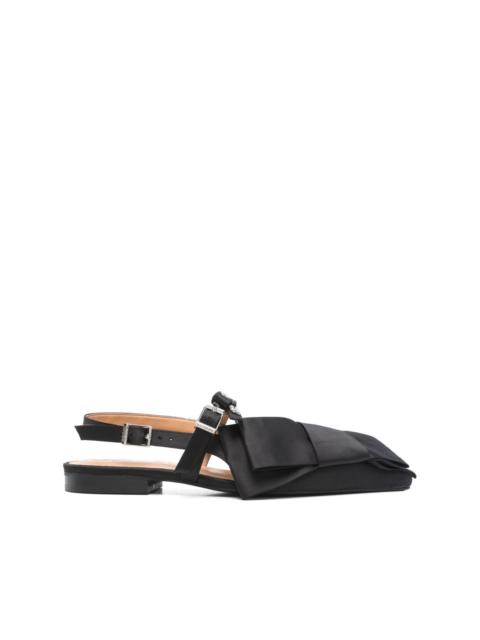 GANNI Big Bow slingback ballerinas