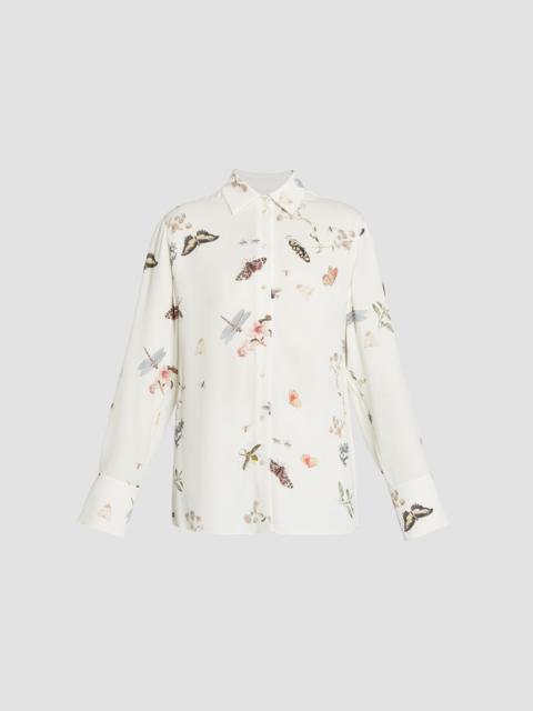 Erdem PRINTED CREPE LONG SLEEVE SHIRT