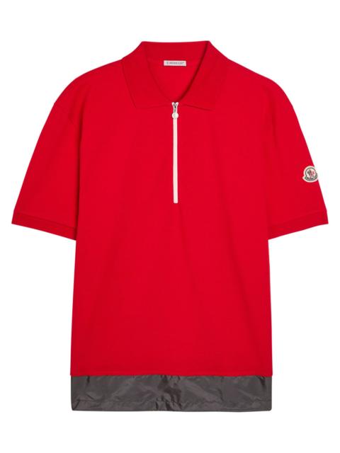 Moncler Moncler Logo-appliquéd Piqué Cotton Polo Shirt