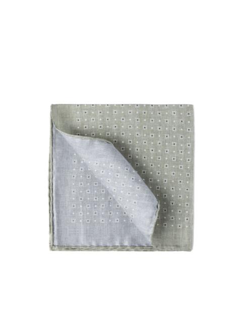 Brunello Cucinelli geometric-print silk pocket square