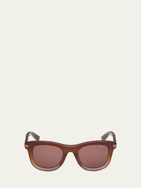ZEGNA Men's Acetate Square Sunglasses