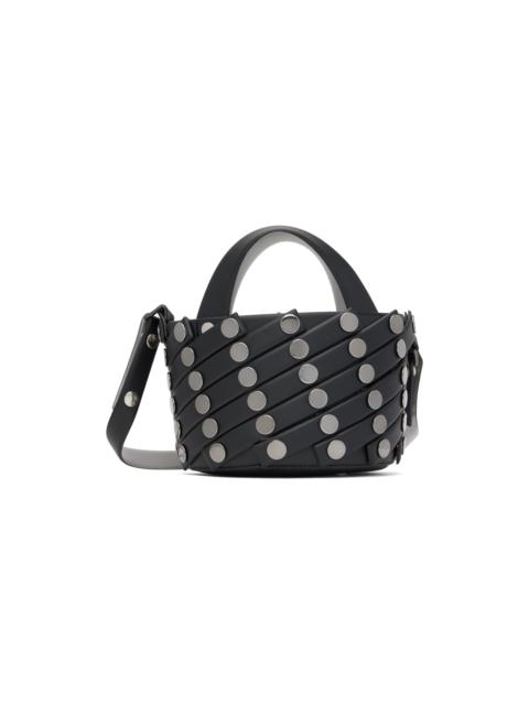 ISSEY MIYAKE Black Sparkle Spiral Grid Bag