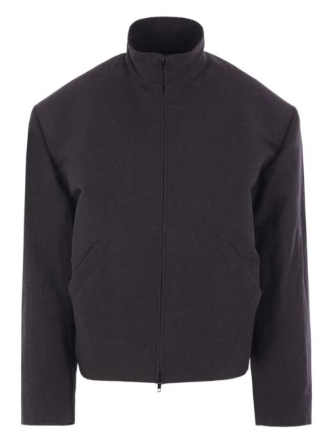 BALENCIAGA high-collar padded-shoulder jacket