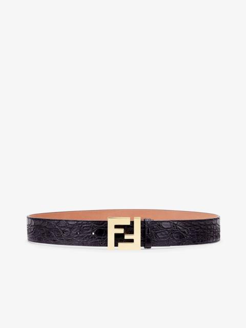 FENDI Black caiman belt