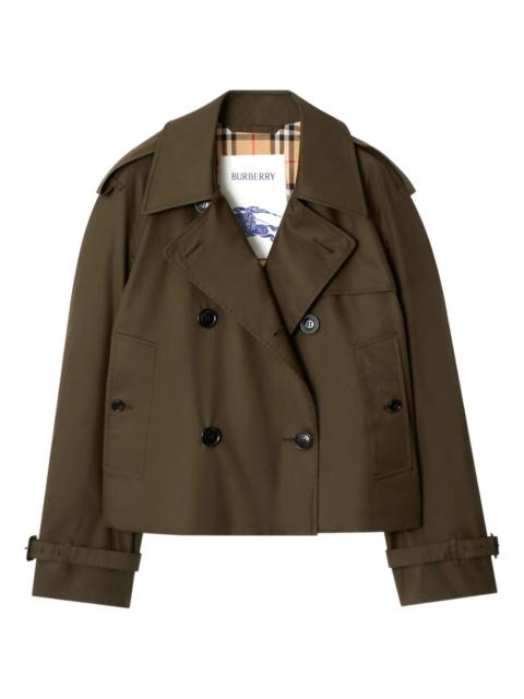 Burberry double-breasted cropped trench jacket
