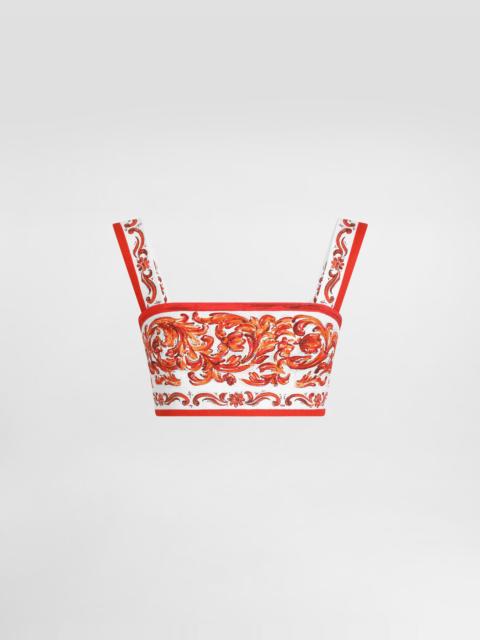Dolce & Gabbana Top in majolica-print mat