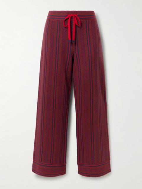 GUEST IN RESIDENCE Striped Cashmere Wide-leg Sweatpants