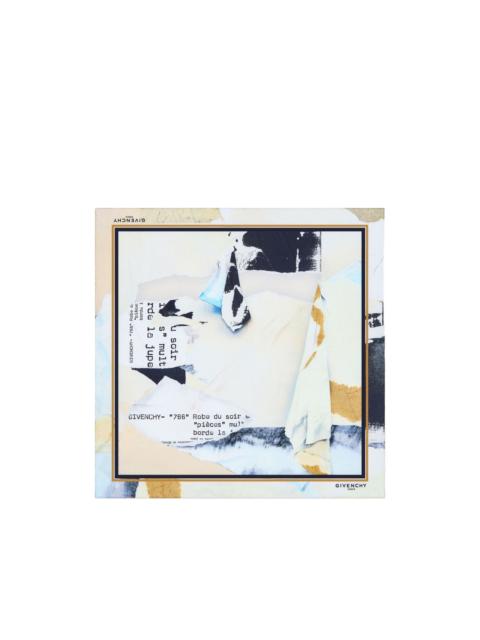 Givenchy small square in silk with ripped papers print
