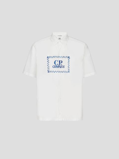 Popeline Label Style Logo Shirt