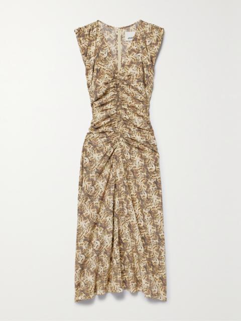 Isabel Marant Gilya Printed Silk Midi Dress