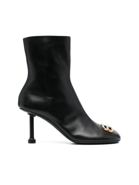 BALENCIAGA Groupie Bootie 80mm leather boots