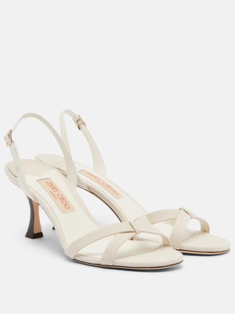 JIMMY CHOO Elsy canvas slingback sandals