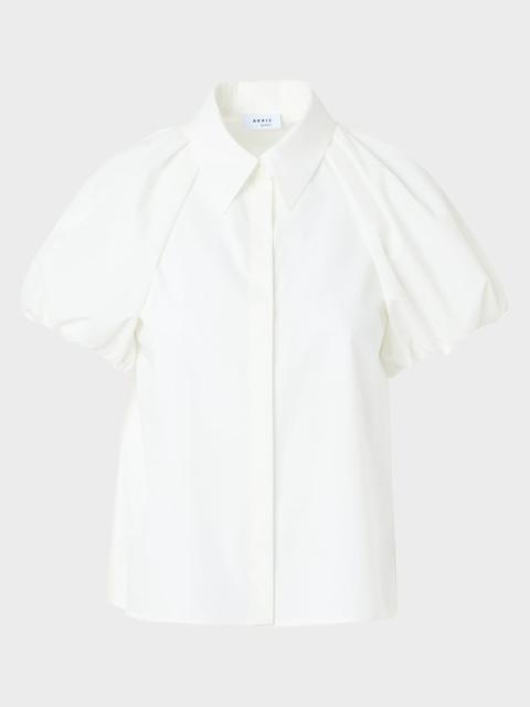 AKRIS Cotton Poplin Puff-Sleeve Shirt