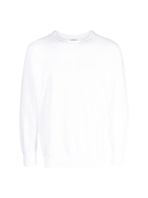 long-sleeve cotton sweatshirt