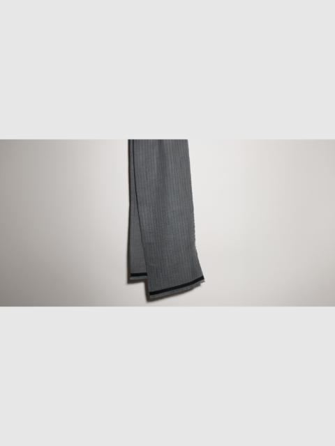 GUCCI Gucci pinstripe wool silk scarf