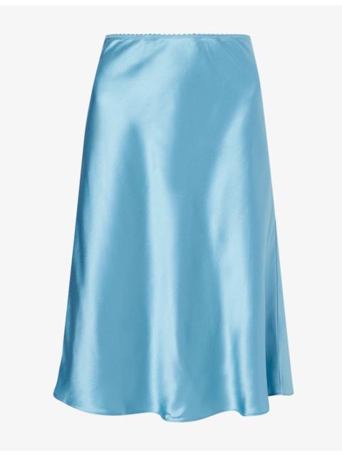 Reformation Layla Mid-Rise Silk Mini Skirt
