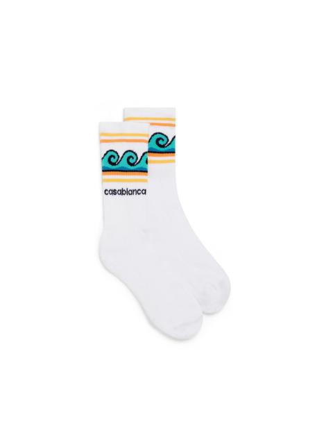 CASABLANCA Greco Wave Socks | Casablanca Paris