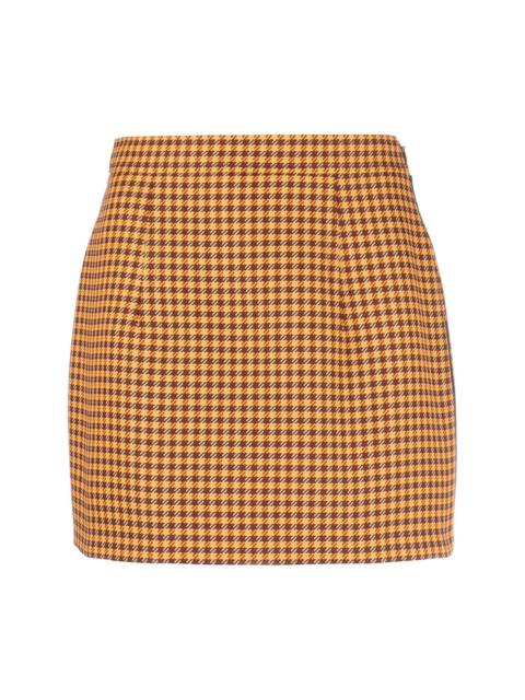 check pattern miniskirt