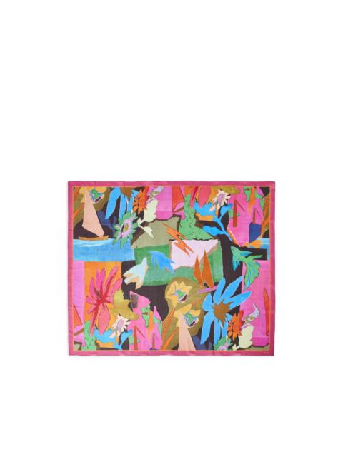 Paul Smith River Collage floral-printed scarf