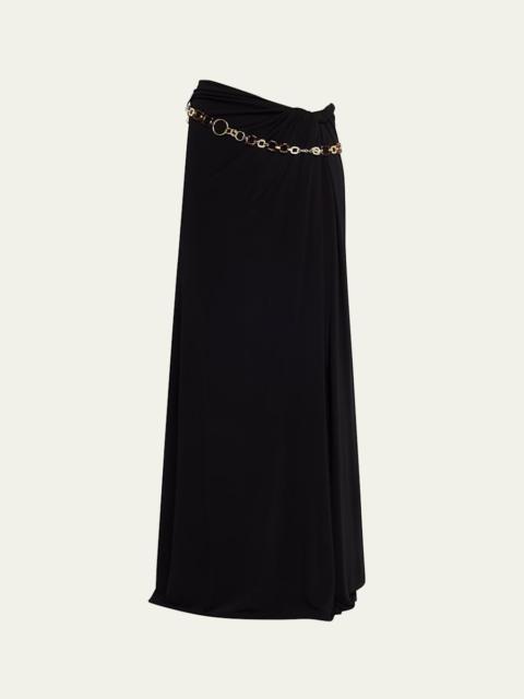 CHRISTOPHER ESBER Tortoise Chain Belt Maxi Skirt