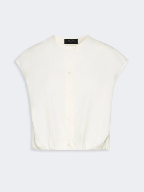 WEEKEND Max Mara GELATINA Cotton poplin crop top - WHITE