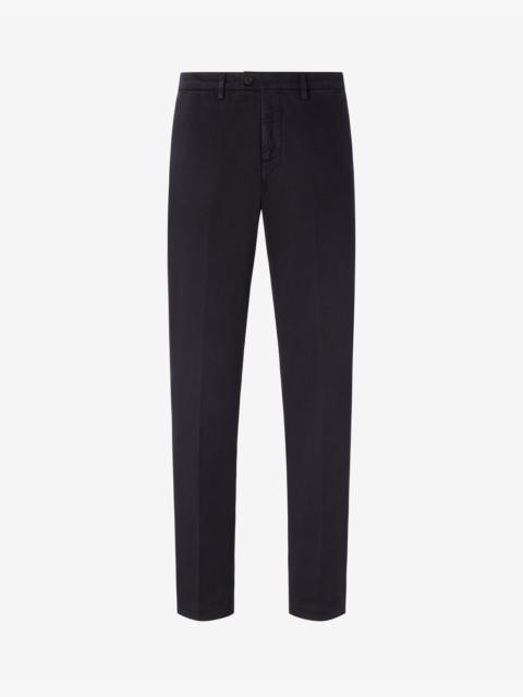 CORNELIANI Black stretch gabardine chinos