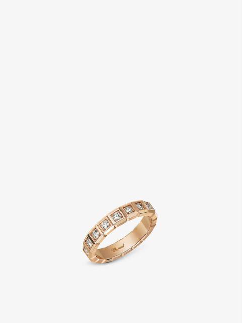 Ice Cube Pure 18ct rose-gold and diamond ring