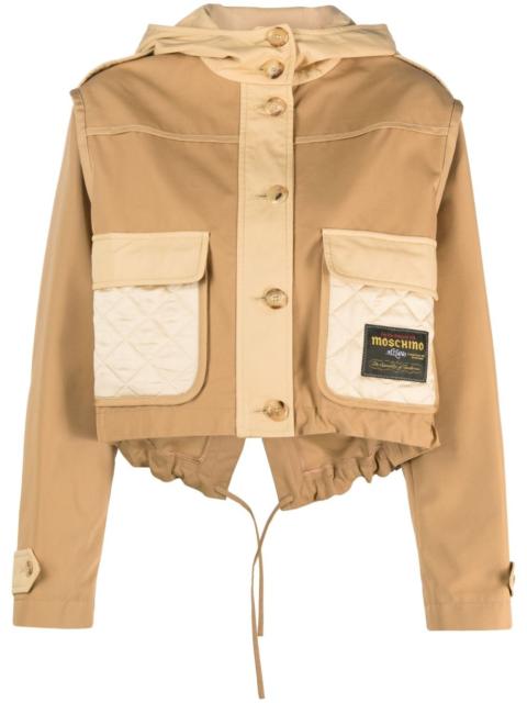 Moschino cropped hooded jacket